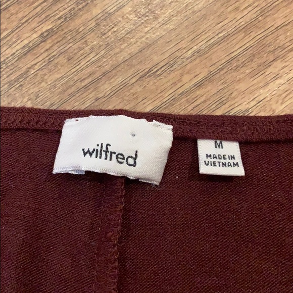 Wilfred vneck maroon long sleeve top - Picture 6 of 7